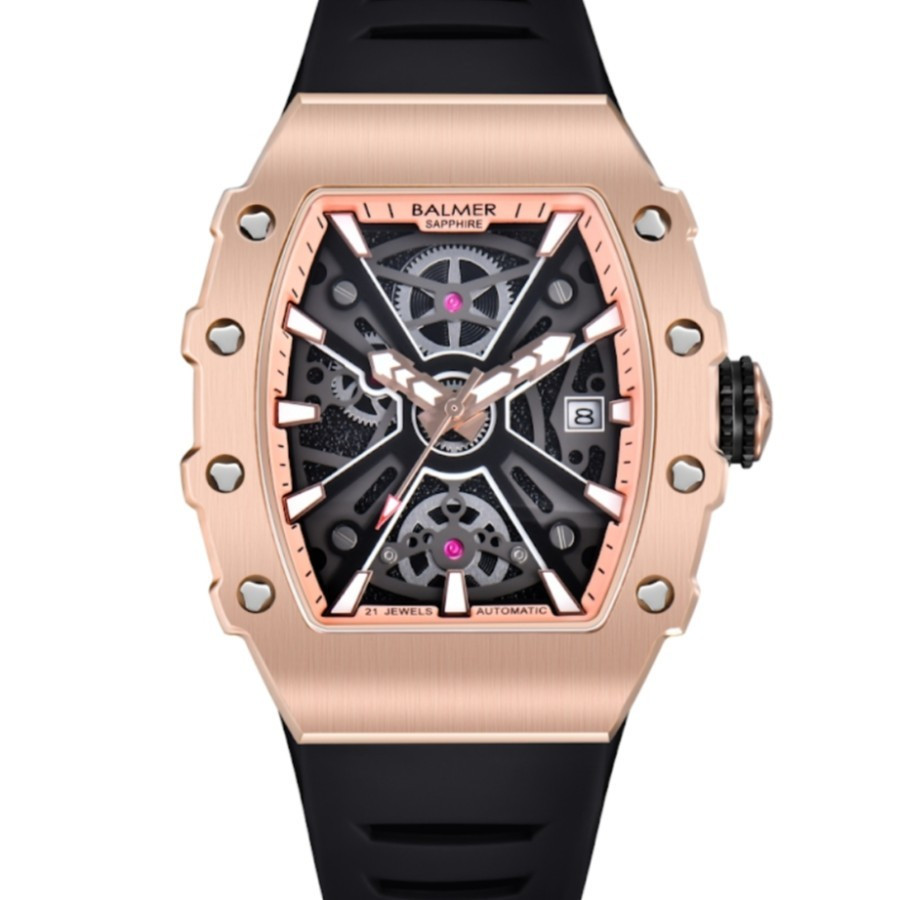 100% original  Jam Tangan Pria Balmer 8836 Automatic Sapphire Glass-Hitam Rose