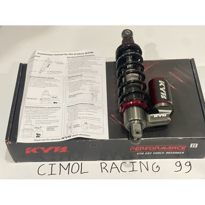 shock kyb elite vario 125 150 scoopy beat fi stylo tabung bawah double klik kyb 330mm original thail