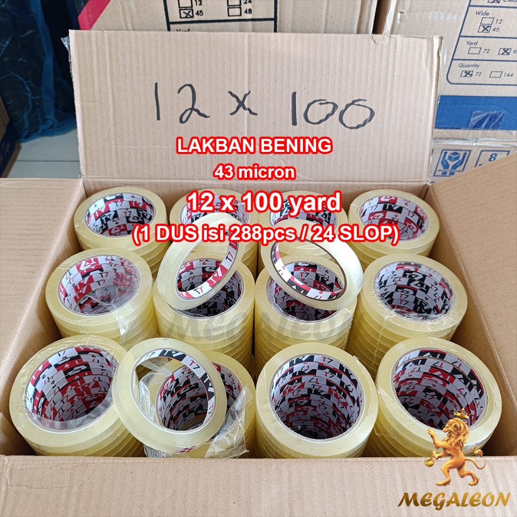 

DUS Selotip Bening 12mm x 100 yard 43 MICRON KUAT TEBAL