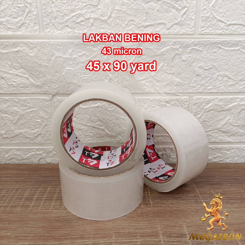 

BEST SELLER Lakban Bening 45mm x 90 yard 43 MICRON TEBAL LENGKET (1 PCS)