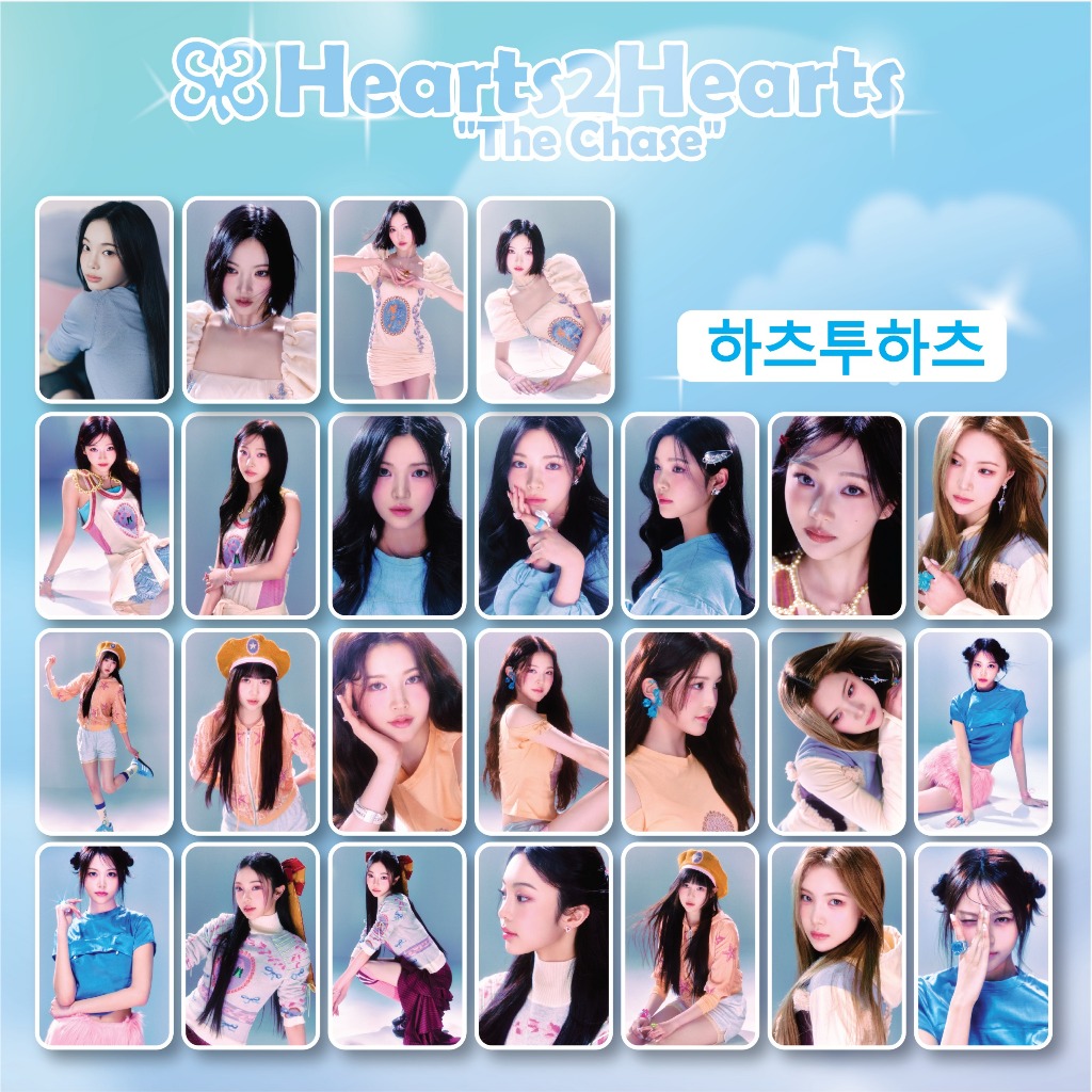 PHOTOCARD HEARTS2HEARTS THE CHASE 25 PCS MOON KPOP UNOFFICIAL H2H CARMEN JIWOO YUHA IAN