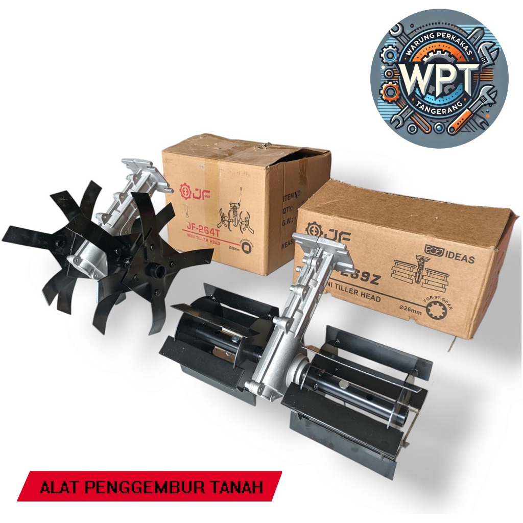 Mini Tiller Cultivator TMT264C TMT267C JF / Head Weeder Weeding Kepala Mata Bajak AS Segi 4 Adapter 