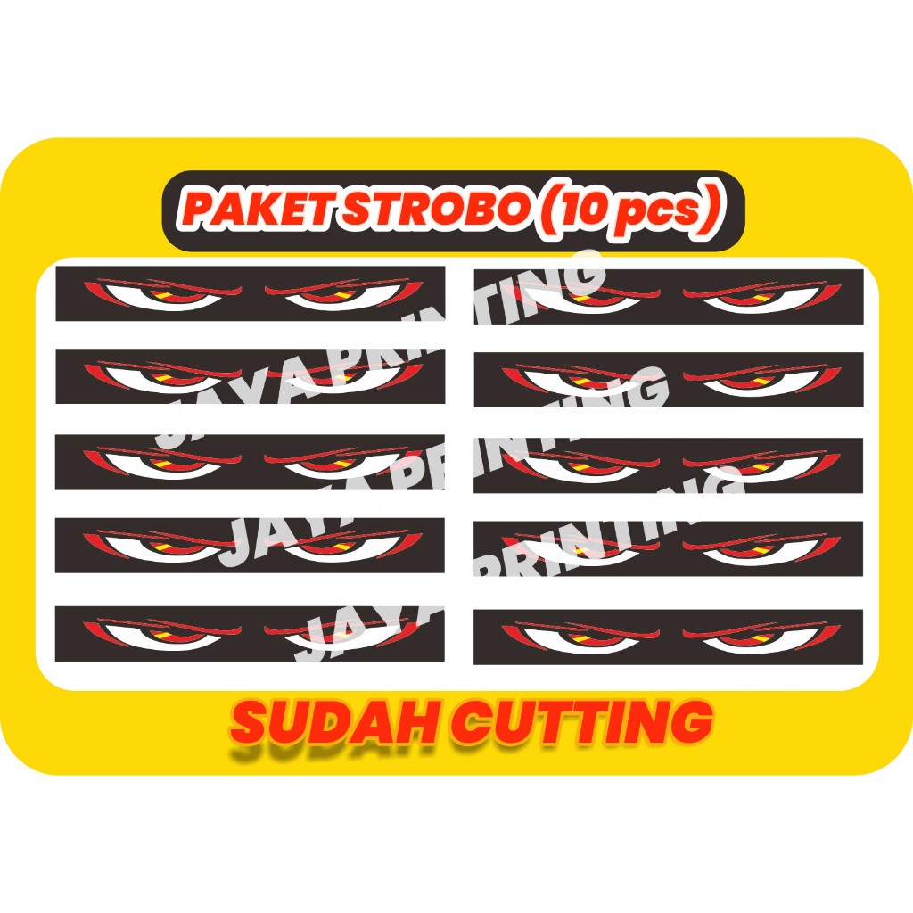 STIKER STROBO MATA MINIATUR