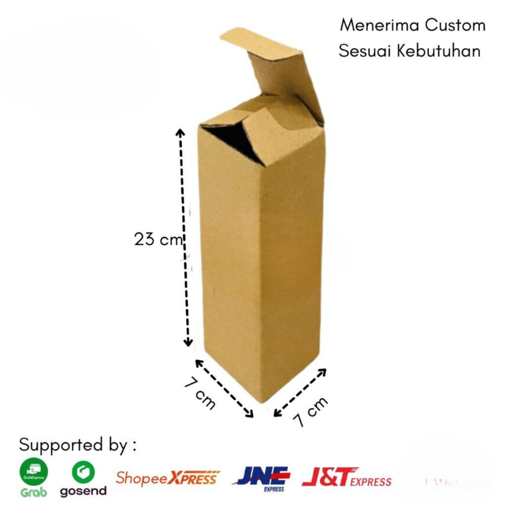 

kardus diecut baru uk 7x7x23 Cm