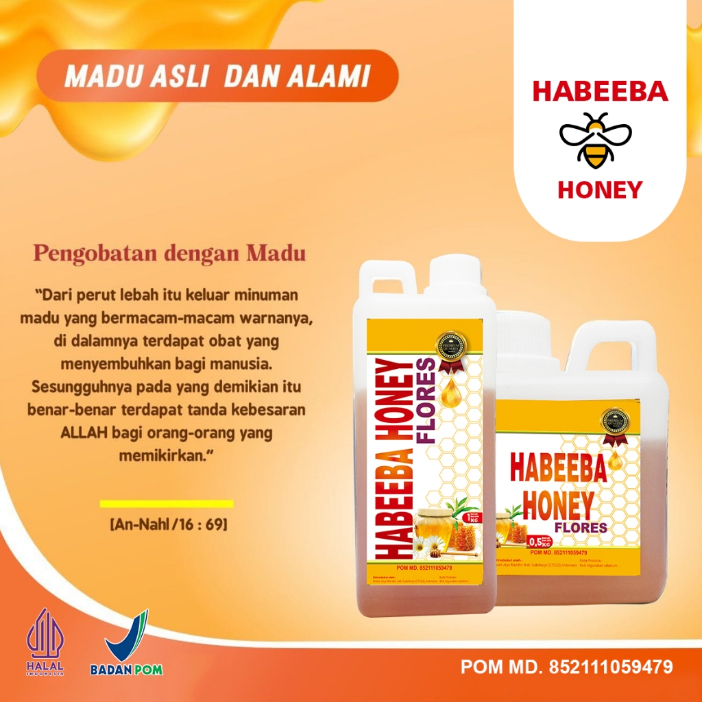 Mamam_Genz Madu Murni Habeeba Honey Flores 1Kg - Madu Asli Murni Bpom