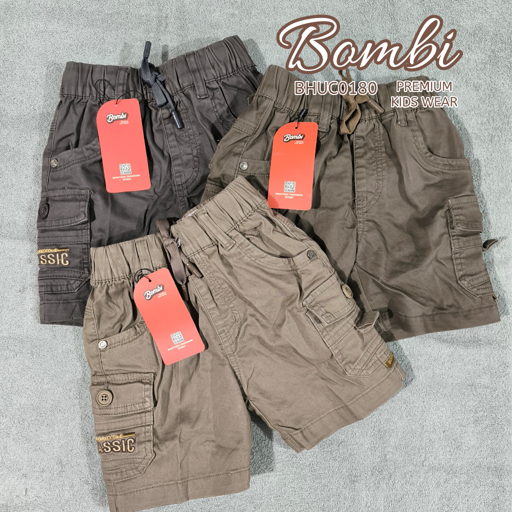 Bombi - Celana Pendek Cargo Anak Laki-laki 1th - 2th BHUC0180// Celana Pendek Cargo Anak Laki-Laki B