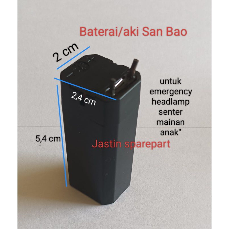 BATERAI AKI KERING 4 VOLT_ 500 MAH UNTUK RAKET NYAMUK,MAINAN ANK ,LAMPU SENTER LED DLL