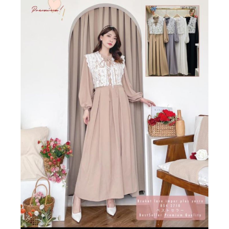 JENNA DRESS gamis korean style gamis vest gamis lebaran