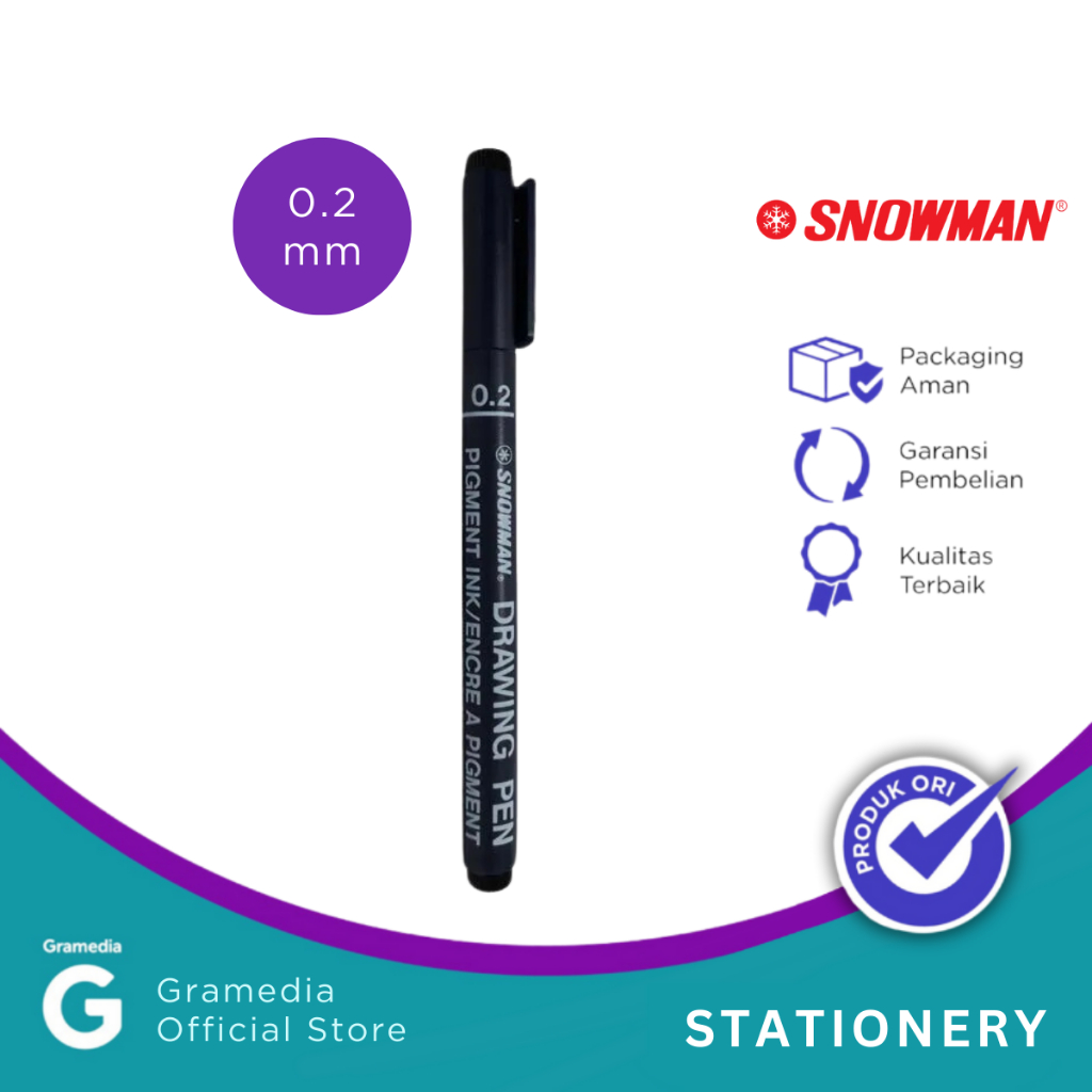 

Snowman-Drawing Pen 0.2 Warna Hitam
