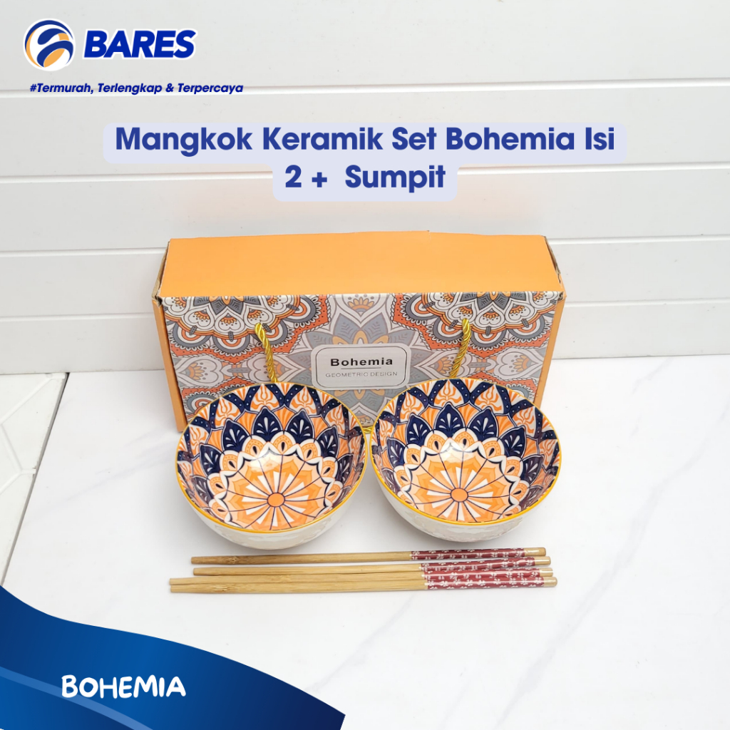 Hampers Mangkok Keramik Isi 2 Mangkuk Kado Jepang Mangkok Hampers Nikahan Mangkok Souvenir Bohemia