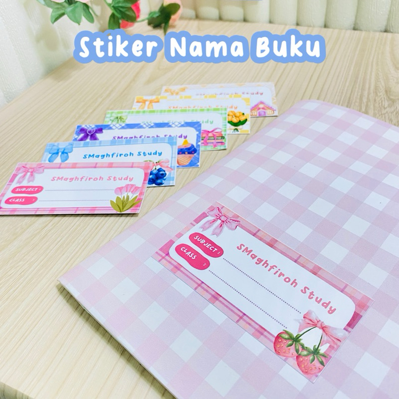 Stiker Nama Buku Lucu (TULIS NAMA DI CATATAN)