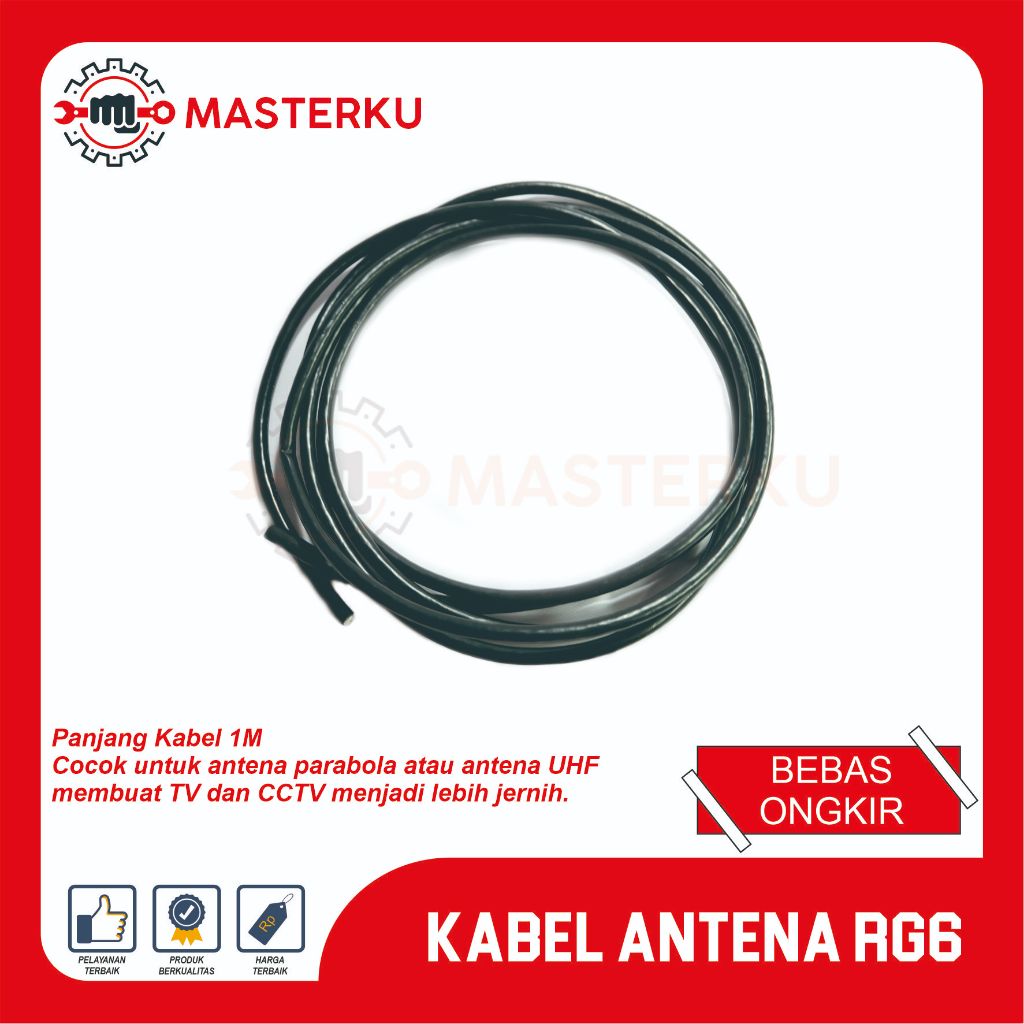 Kabel Antena RG6 / Kabel Listrik / Kabel TV / Kabel Internet / Kabel Data/ Kabel CCTV