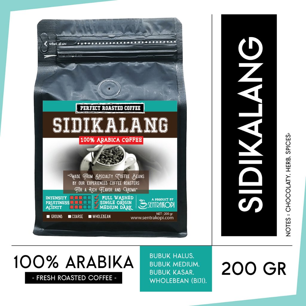 

Kopi Sidikalang Arabika 200 Gram - Kopi Bubuk / Biji - Premium Arabica Coffee by Sentra Kopi 200gr