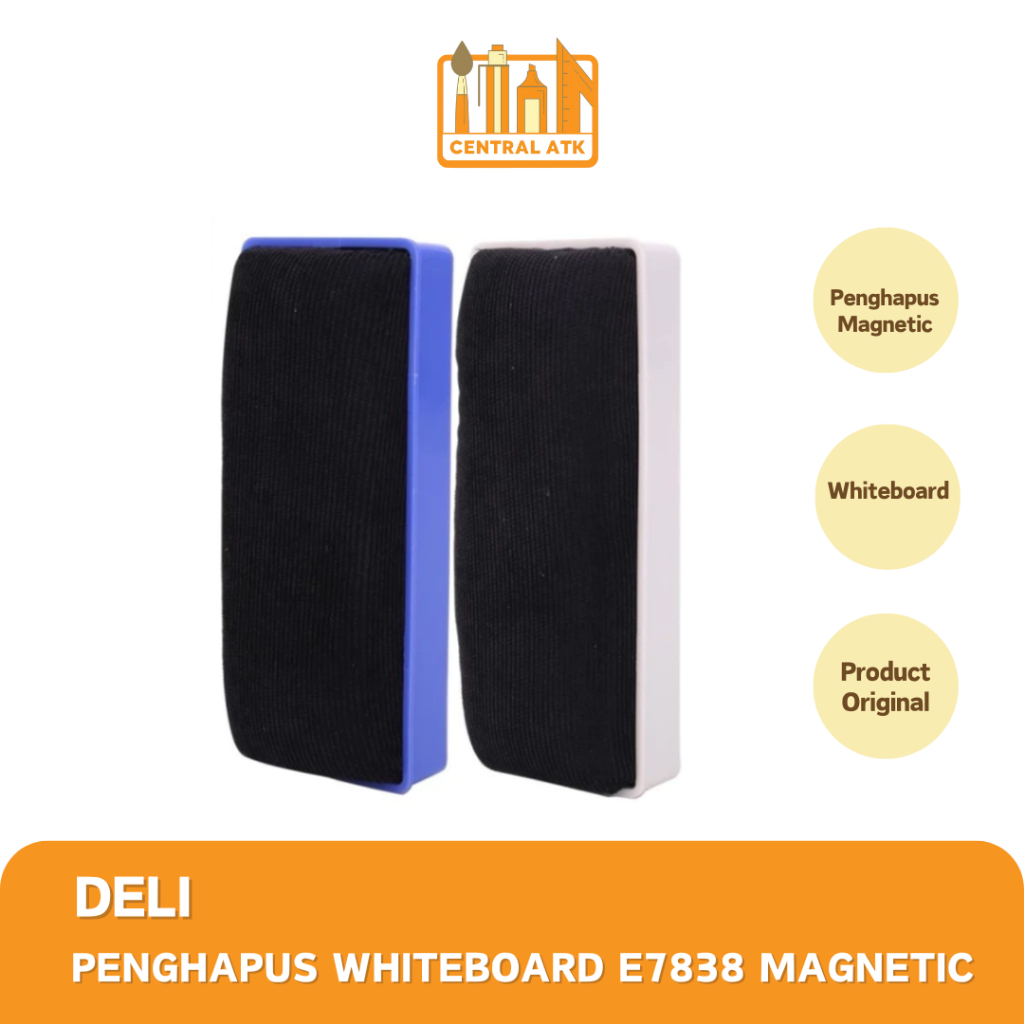 

DELI PENGHAPUS PAPAN TULIS PUTIH / WHITEBOARD ERASER E7838 MAGNETIC (1 PCS)