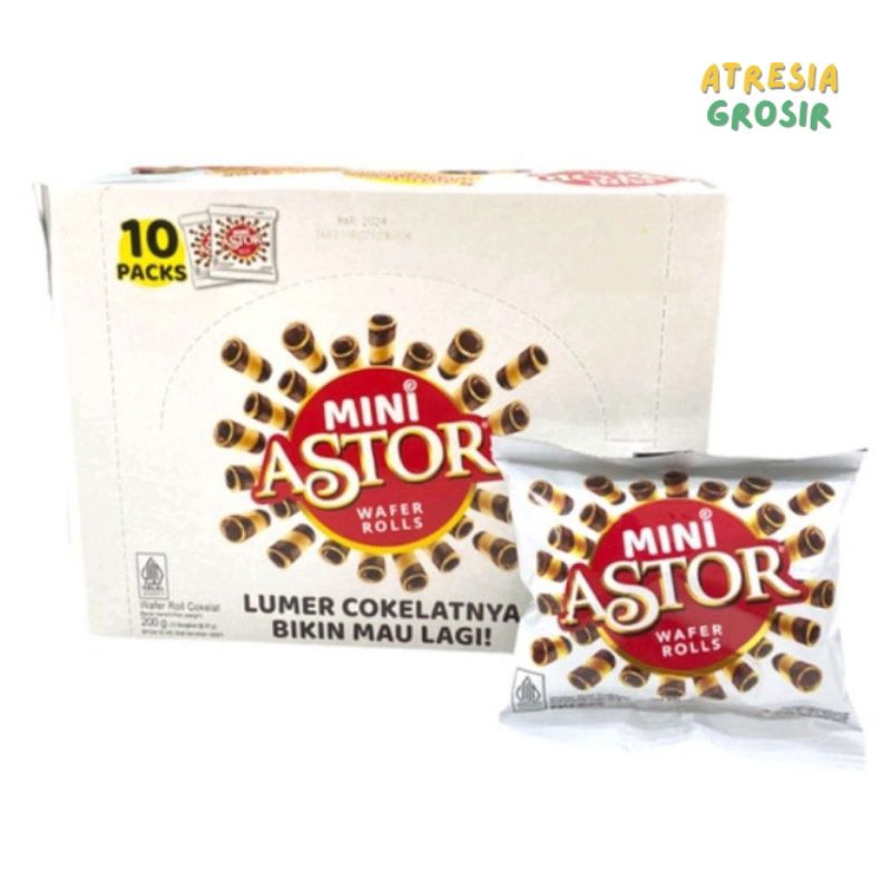 

Astor Mini Wafer Rolls Coklat 20gr 10pcs/Box
