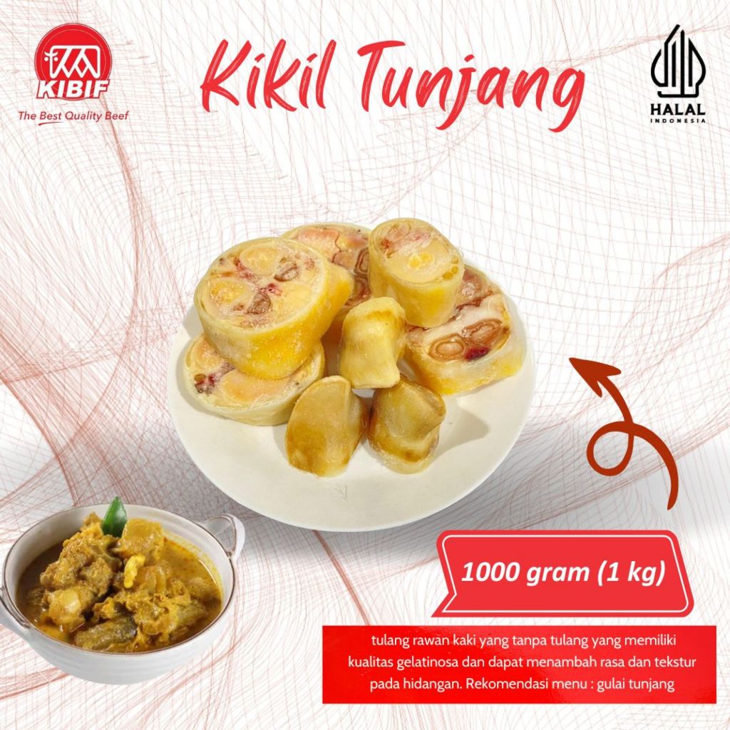 

Kikil Kaki Sapi / Tunjang 1kg