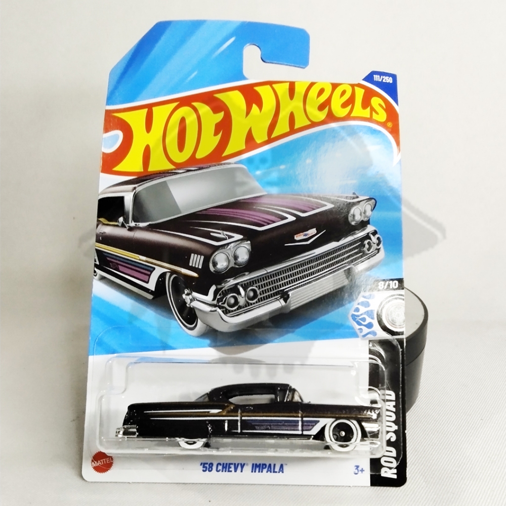DIECAST HOTWHEELS REAL CARS 58 CHEVY IMPALA, HOTWHEELS CHEVY IMPALA
