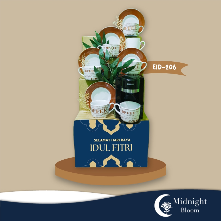 

parcel cantik idul fitri 2025 teaset dan coffee maker free kartu ucapan