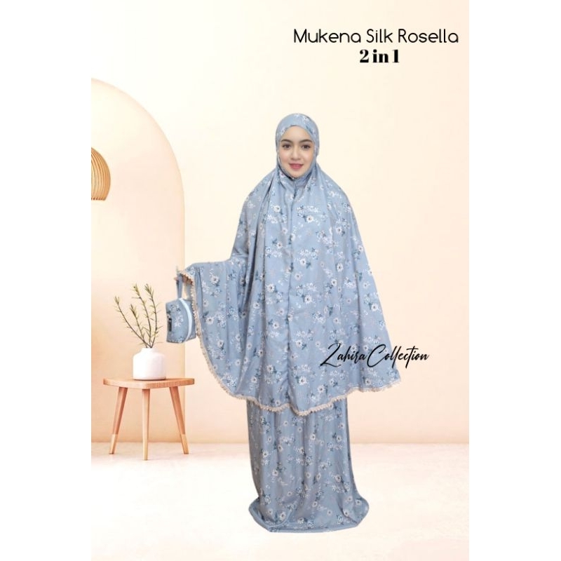 Mukena Silk Rosella Jumbo Traveling 2in1