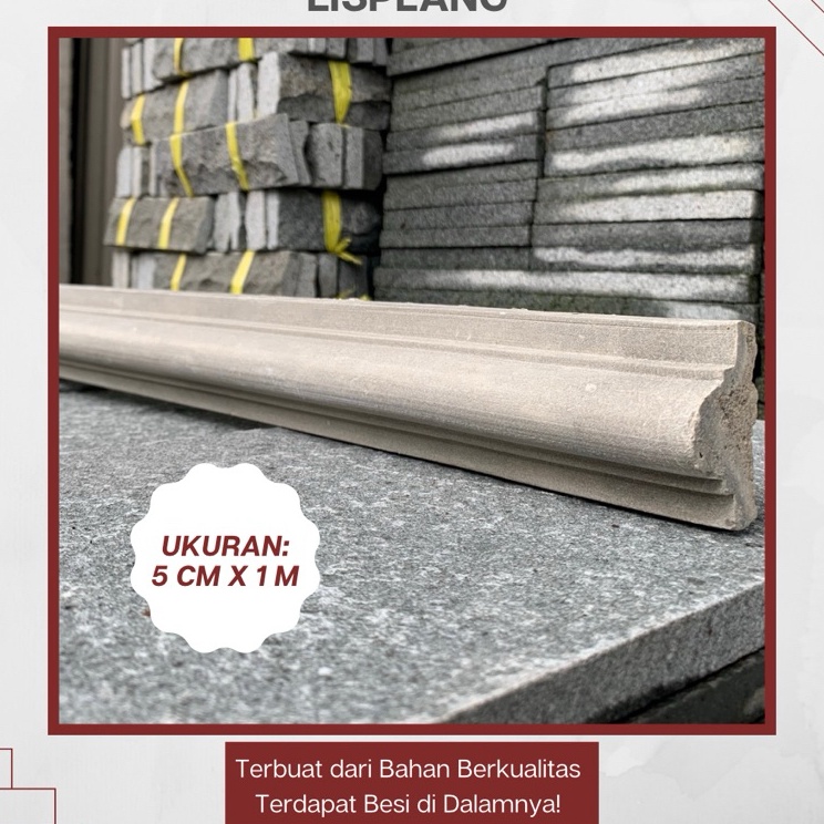 Gratis Lisplang Beton 5 cm x 1 m lisplang lis profil lisplang beton lisplang mmalis lisplang klasik 