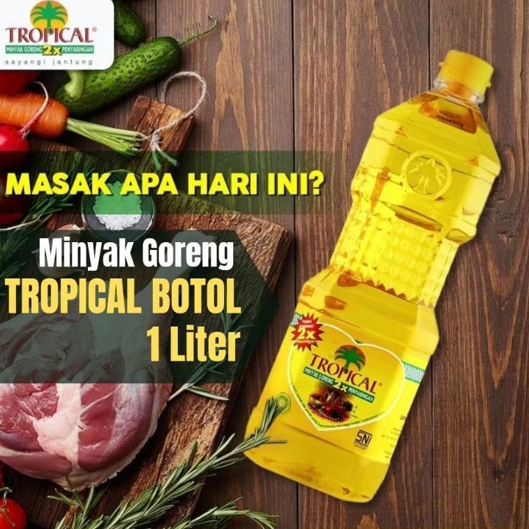 

TROPICAL Minyak Goreng 1 Liter BOTOL | Minyak Goreng Kemasan Praktis