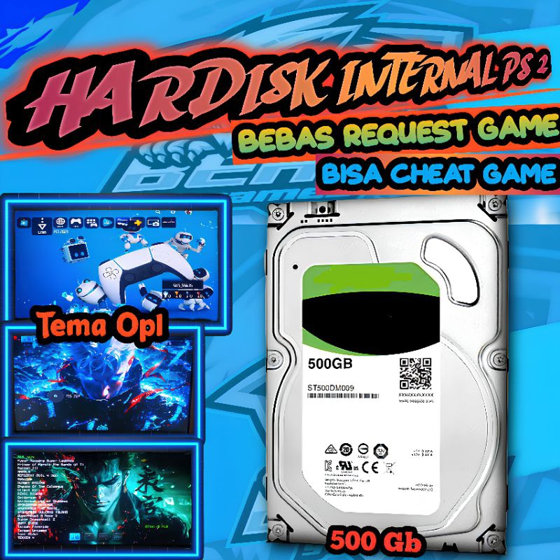 Harddisk Internal Ps2 Hdd 500gb Harddisk PS 2 Hardisk Ps2 Ful Game