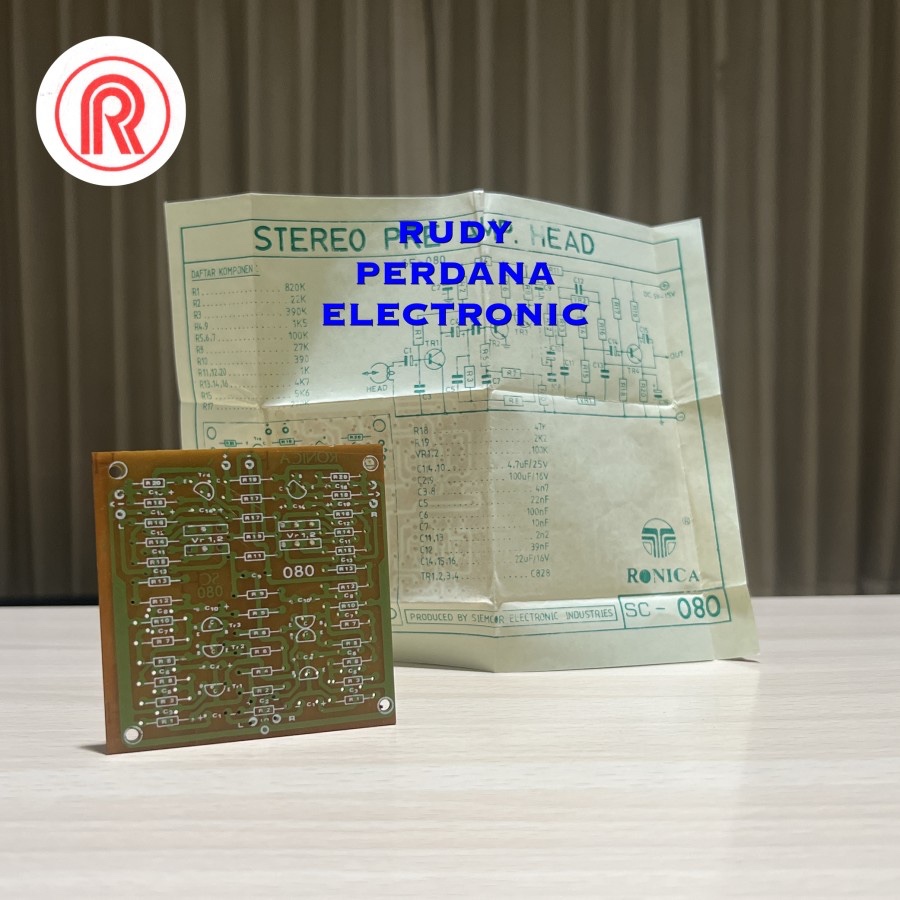 PCB MODUL STEREO PRE AMP HEAD AUDIO SOUND SYSTEM RONICA SC-080