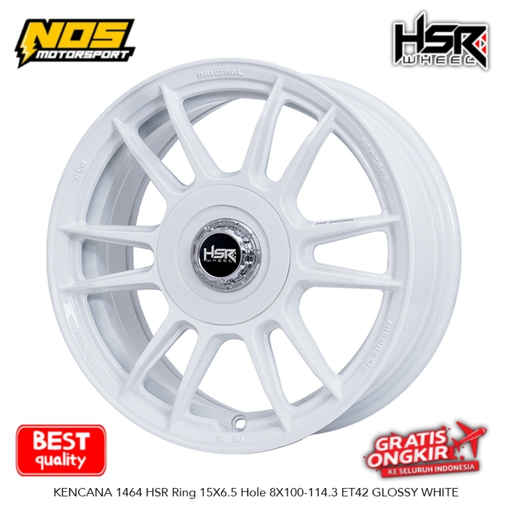 PELEK MOBIL R15 PCD 4X100/4X114 HSR KENCANA | VELG MOBIL RACING RING 15