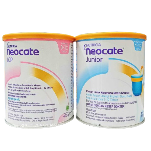 Nutricia Neocate LCP & JUNIOR Kaleng 400GR - Susu Khusus Untuk Alergi Susu Sapi