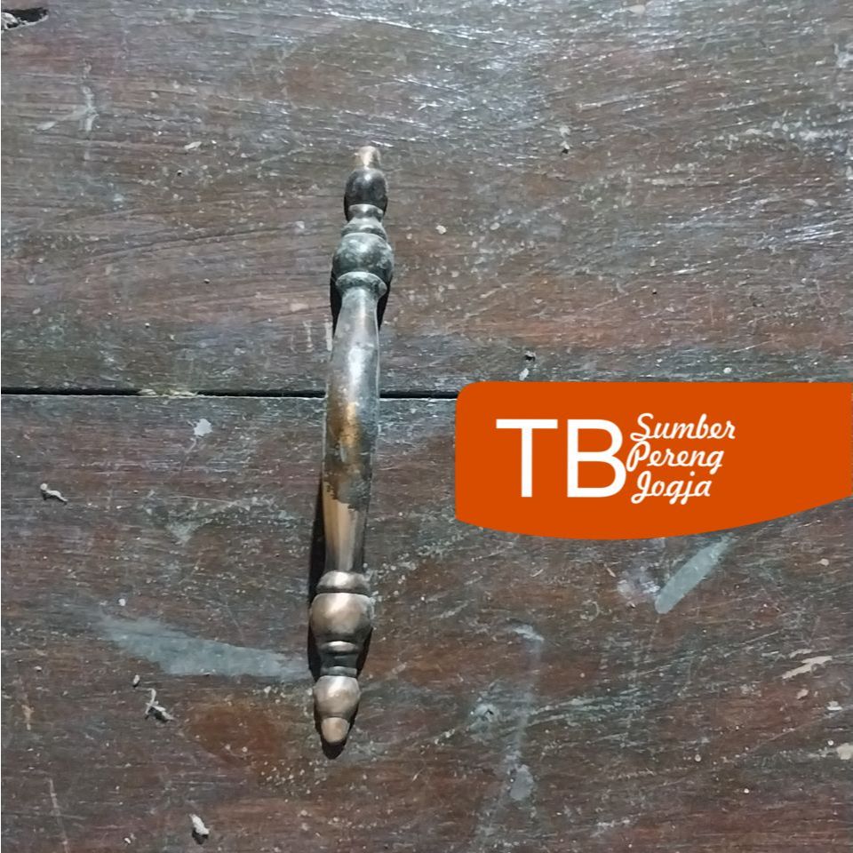 Handle Gagang Laci Model Chrome Kuning Antik Panjang 12 CM + Sekrup