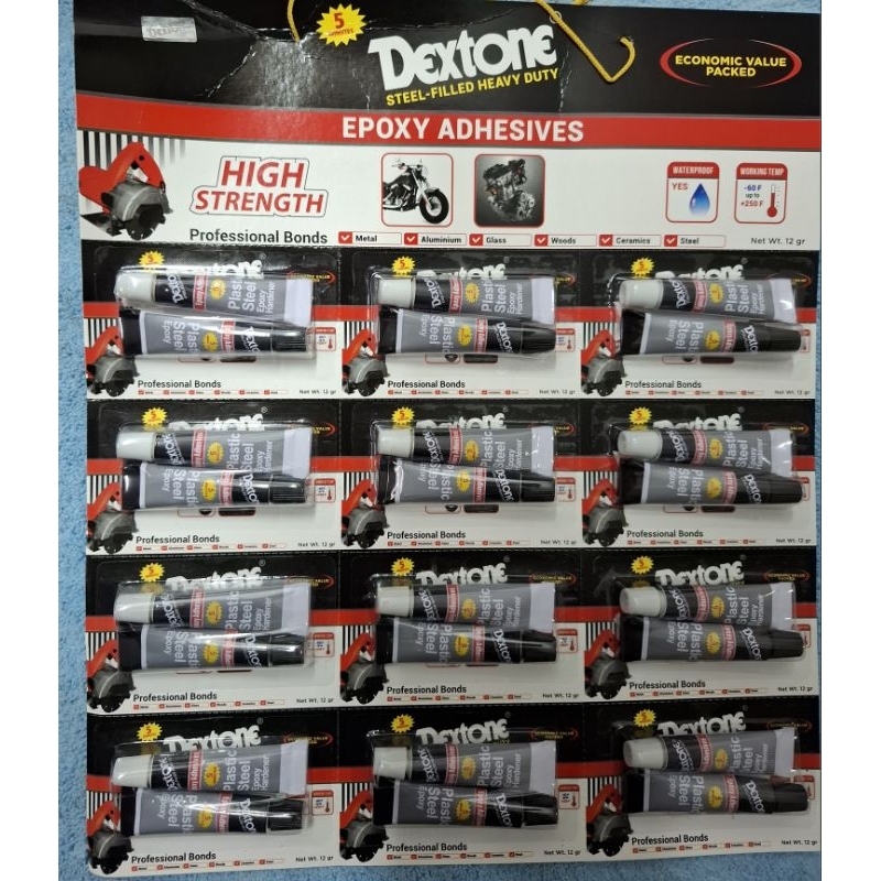 

LEM BESI DEXTONE 5 MENIT EPOKSI 12gr / Lem Besi 5 menit Kering 12 gram