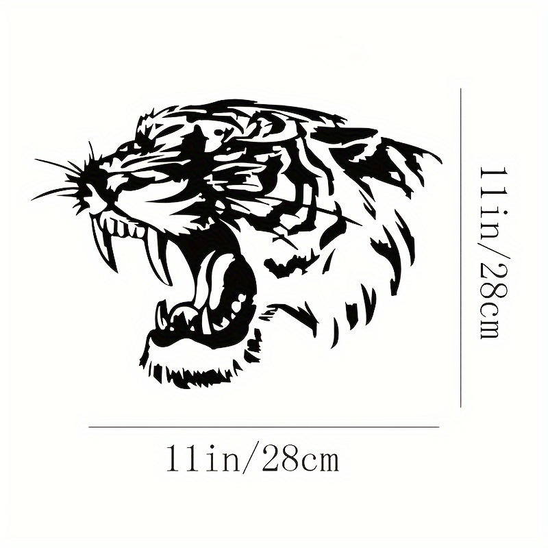 Cutting Sticker Stiker Vinyl Kepala Harimau Untuk Motor Dan Mobil / Sticker Harimau