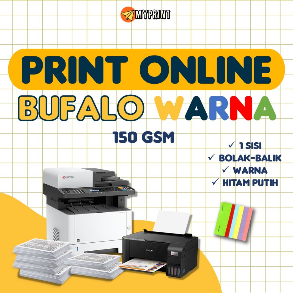 

Print BUFALO WARNA 150gsm