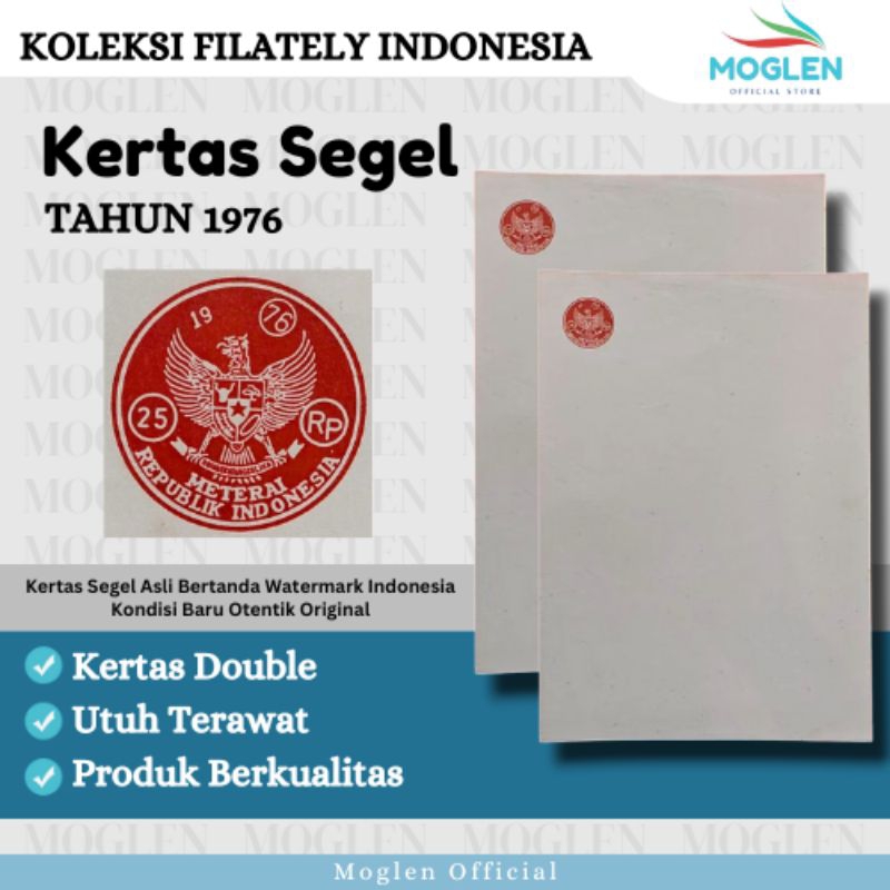 

Kertas Segel Tahun 1976 Double Slide Asli Original