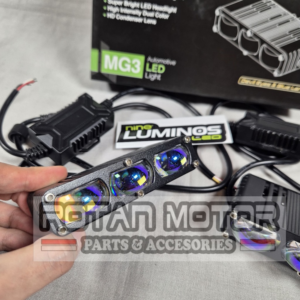 LUXIMOS MG3 Mata 3 sudah Devil Eyes / Lampu Tembak Viral Slim 80W Projie Biled Laser Grill Mobil / M