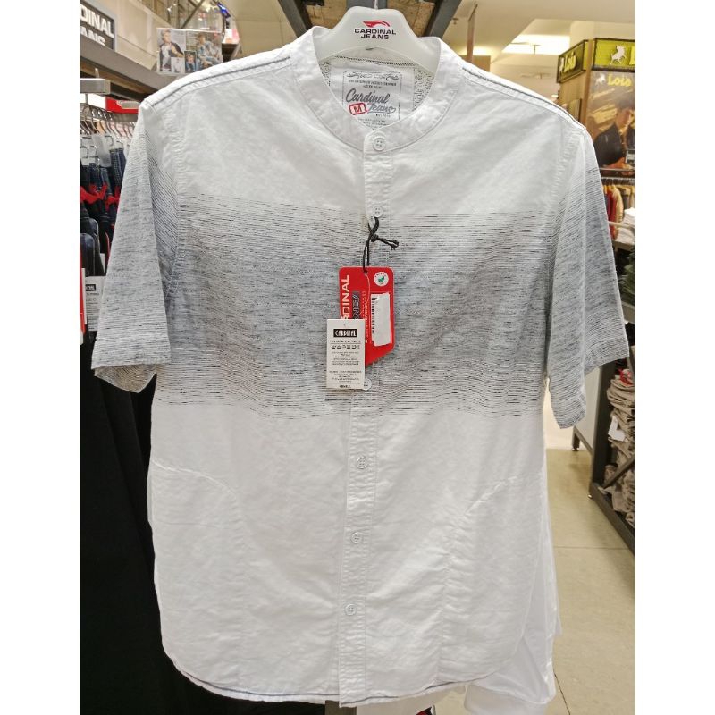 Kemeja koko pendek pria Cardinal jeans original mens CAHAI02857P 08A baju koko pendek pria putih ata