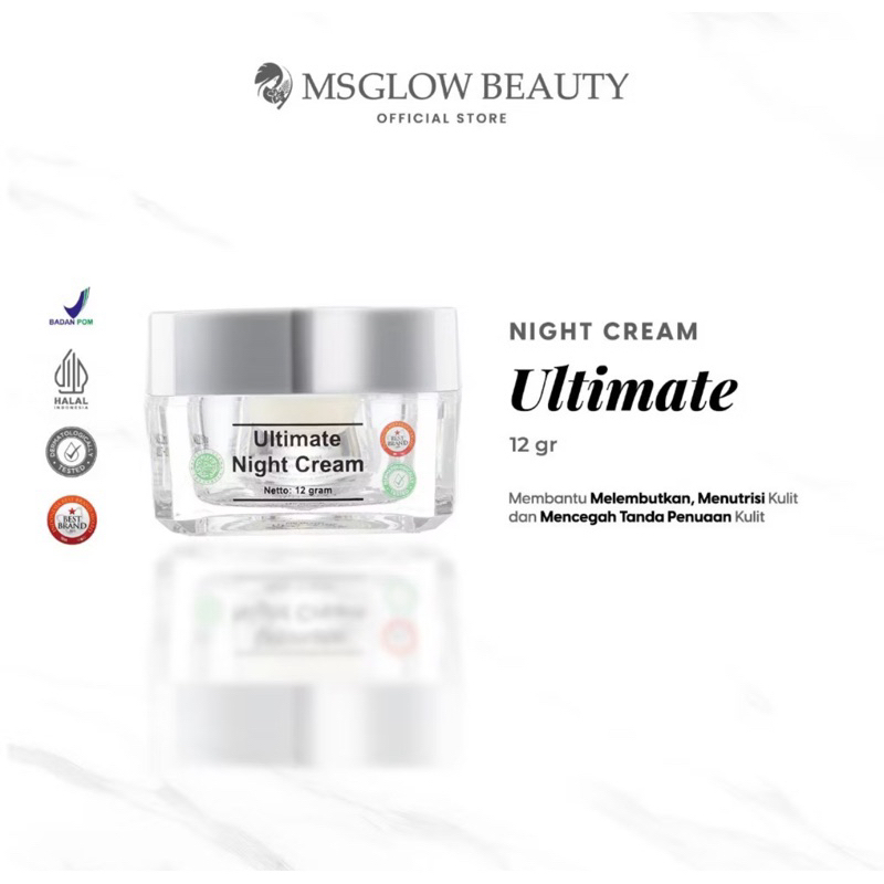 MS GLOW ULTIMATE NIGHT CREAM / CREAM FLEK HITAM