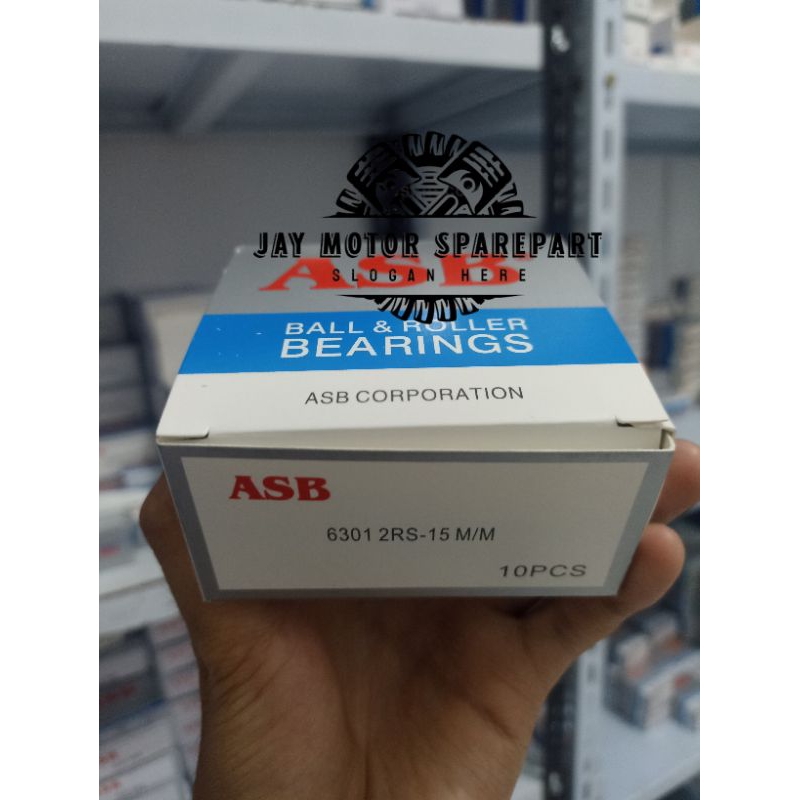 Bearing Laker ASB 6301 2RS  15 M/M Original 2RS 15mm (10 PCS/1 Kotak)