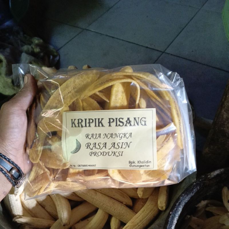 

cemilan sriping pisang gurih renyah asin