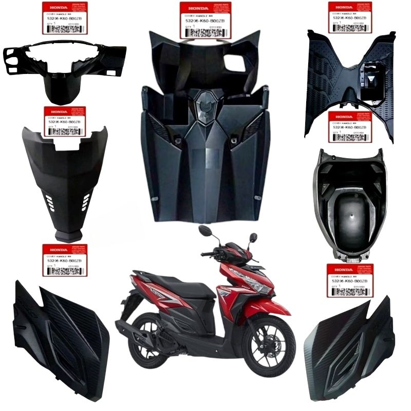 Paket Cover Full Body Kasar Vario 125 150 LED old 2015-2018 harga satuan original AHM