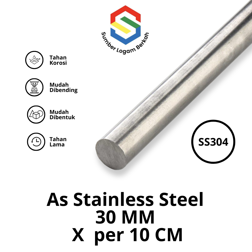 as 30 mm stainless steel 304