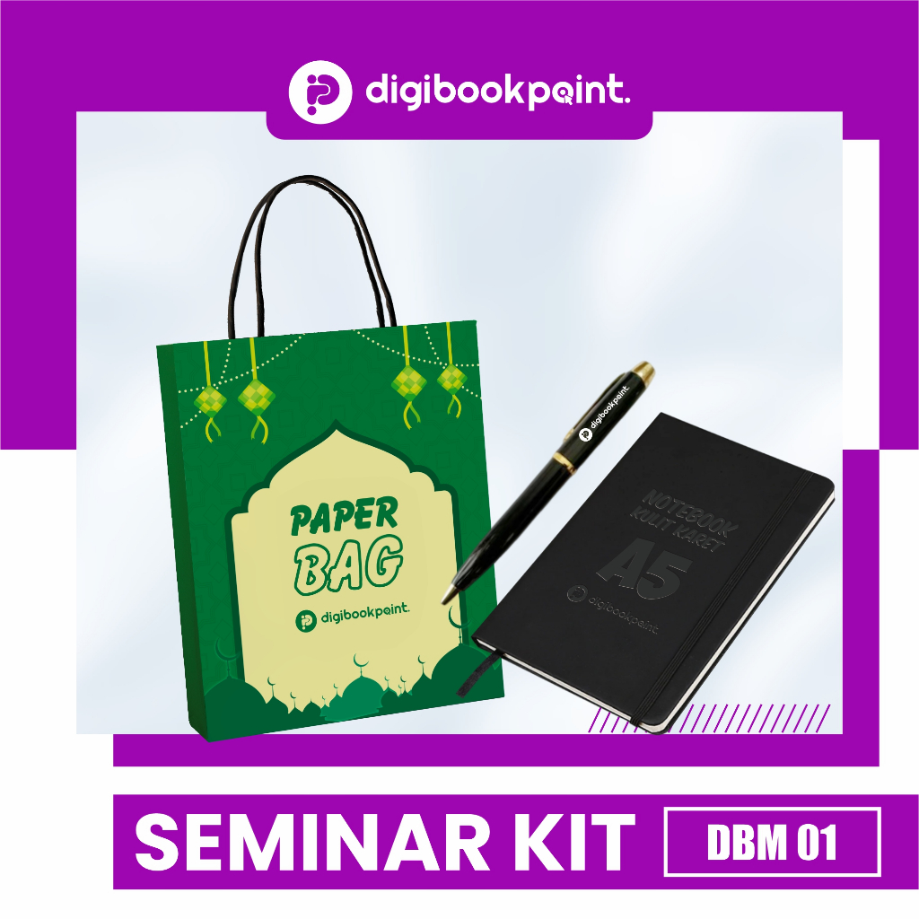 

Paket Seminar Kit Custom isi 3 - Paper Bag , Notebook Kulit Karet , Pulpen Besi Grafir - DBM 01