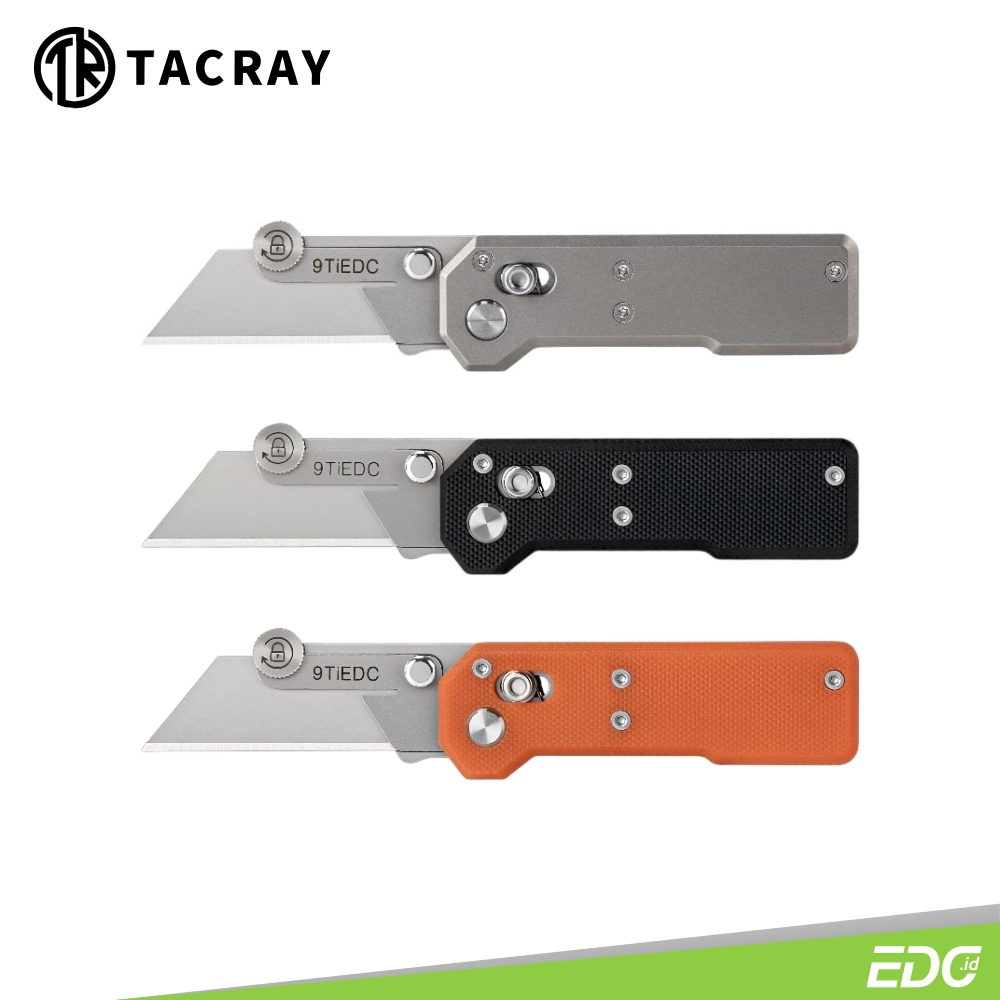 

Mini Cutter Tacray Utility Knife Titanium / G10 Handle Replaceable Blade SK2 Perkakas Alat Pisau Potong Survival Camping Tools