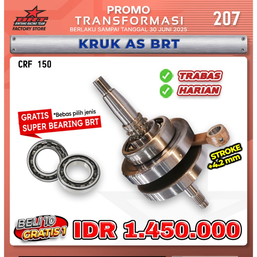 KRUK AS BRT CRF 150 STROKE UP 4,2MM FREE SUPER BEARING BRT