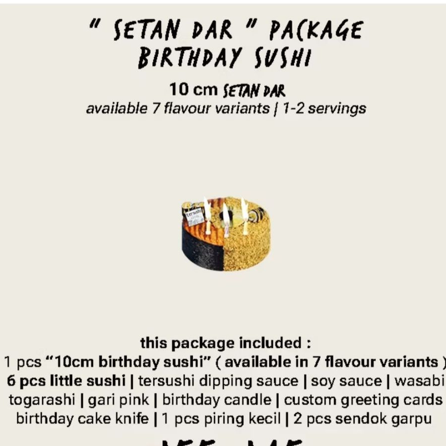 

Birthday Sushi Setan Dar Package Size 10 cm