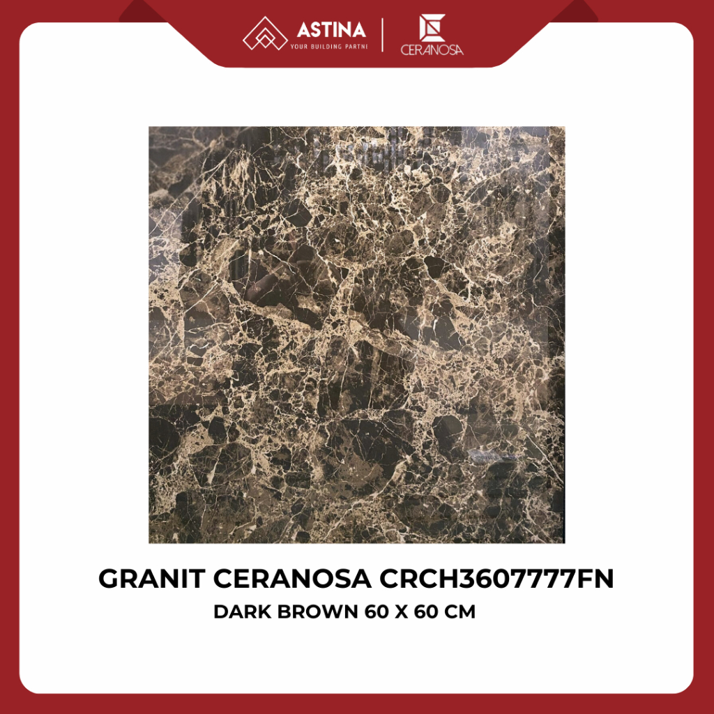 Granite CERANOSA CRCH3607777FN Dark Brown 60x60 Glossy