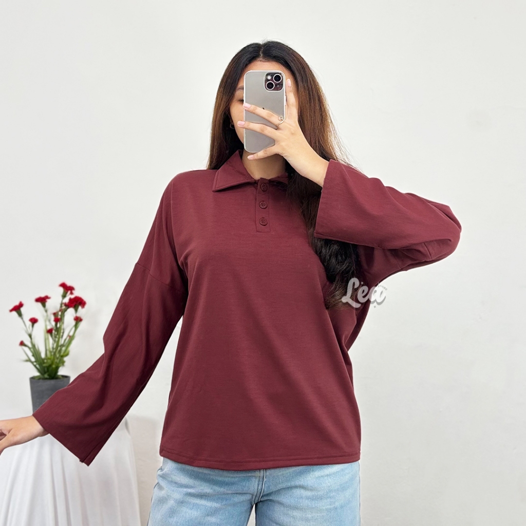 NADIA POLO SHIRT / KAOS POLO OVERLOOSE / LEA STORE