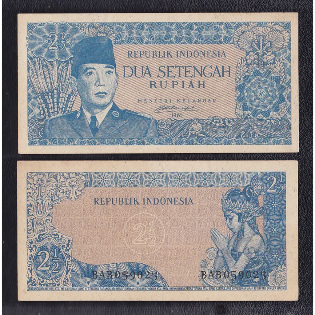 Uang kuno Orida Borneo 2½ rupiah tahun 1961 emisi Kalimantan Utara