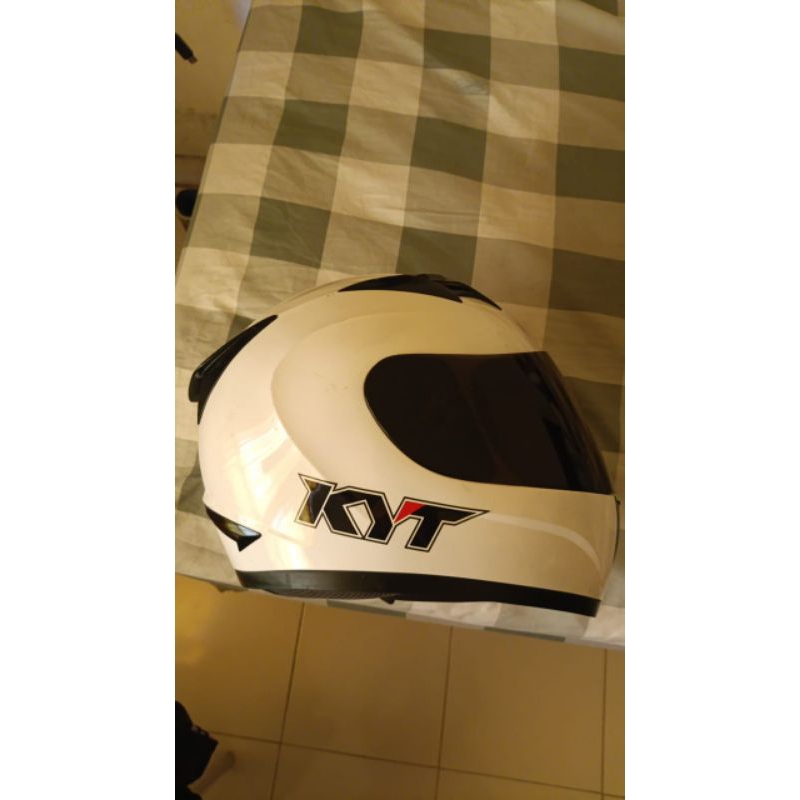 HELM KYT DOT SIZE M PUTIH FULL FACE