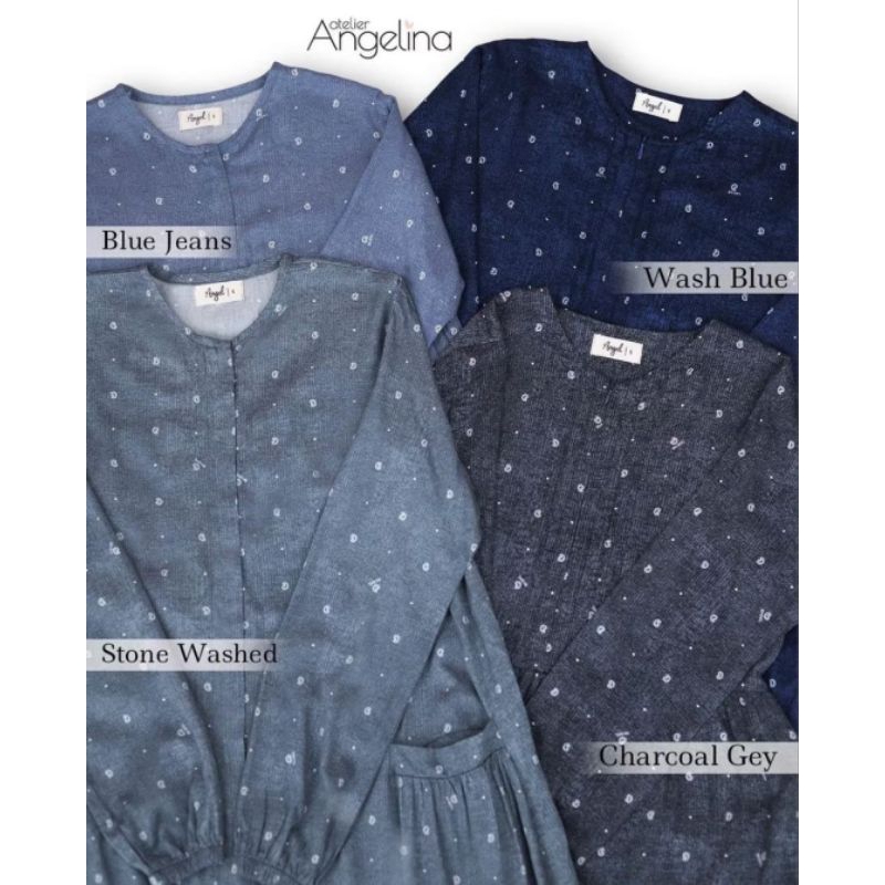 ATELIER ANGELINA BELLA DRESS MILEY STONE WASHED XL AA GAMIS DRESS PARIS VISCOSE